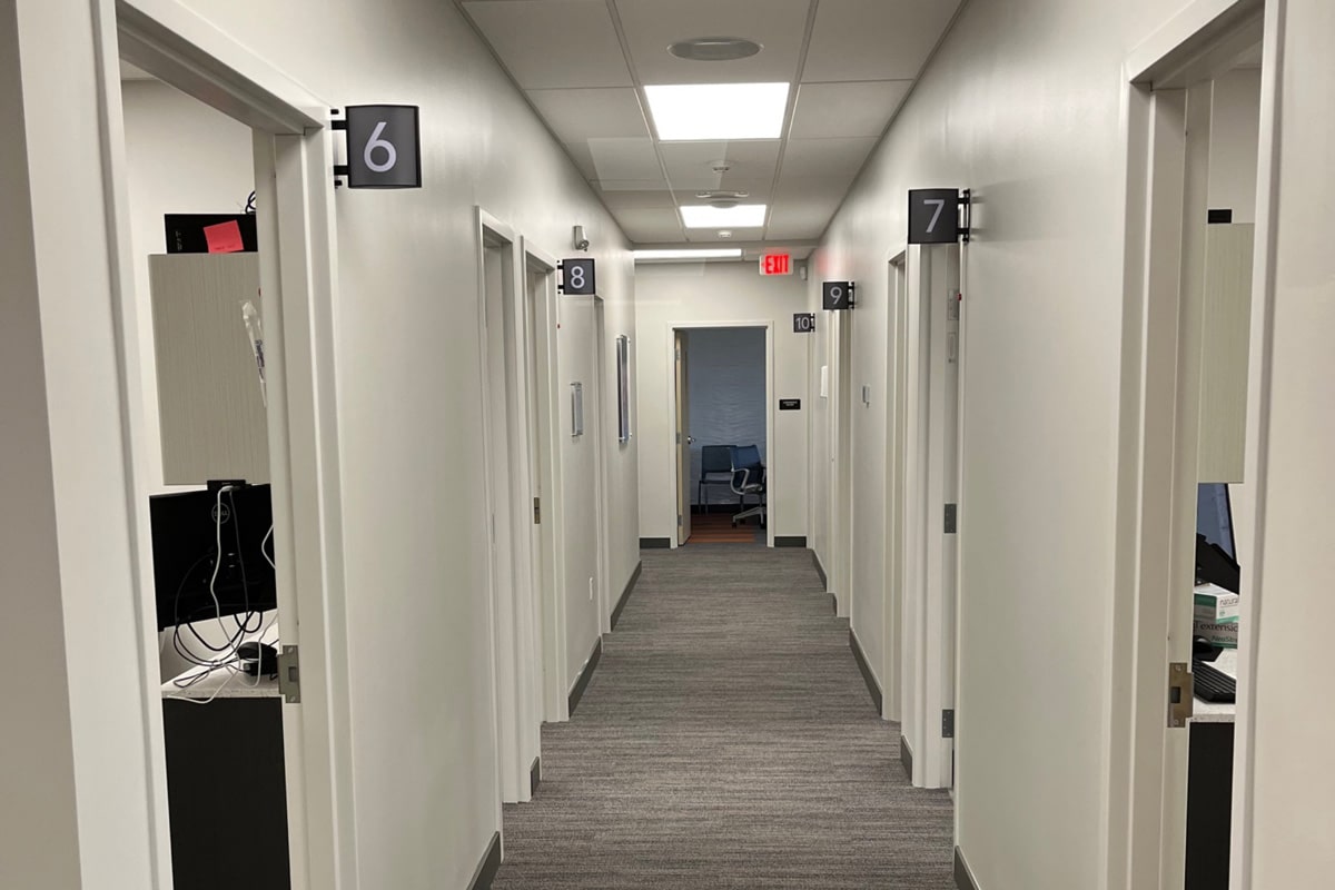 back hallway at Afdent in Fort Wayne, IN